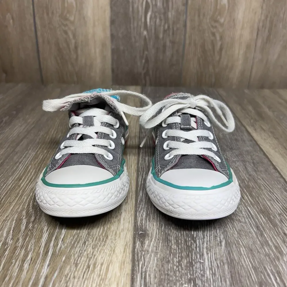 Converse Chuck Taylor All Star Double Tongue Juniors Youth US Size 11 Gray Pink